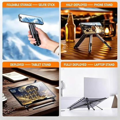 Multi-Function Foldable Laptop & Tablet Stand – Portable Adjustable Desk Stand