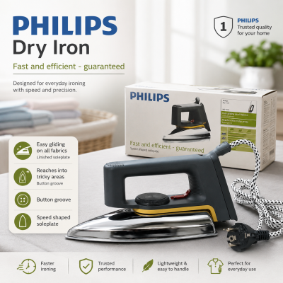Philips HD1172 Classic Dry Iron 1000W