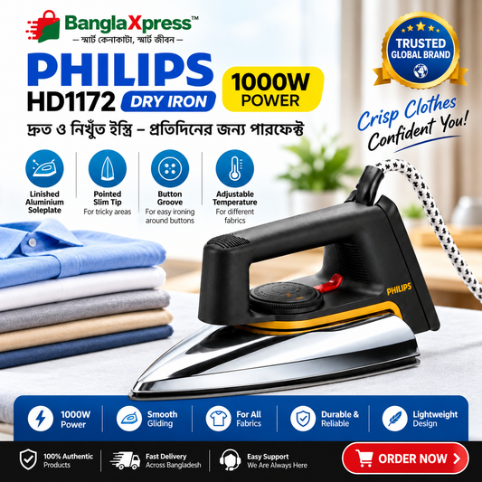 Philips HD1172 Classic Dry Iron 1000W