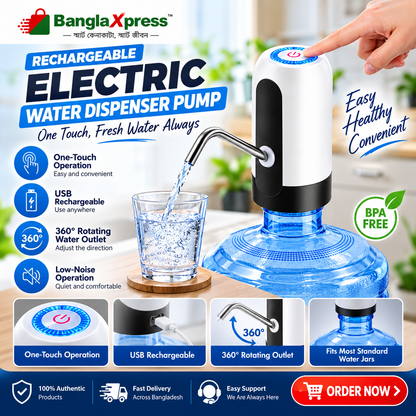 Rechargeable Electric Water Dispenser Pump with USB Charging