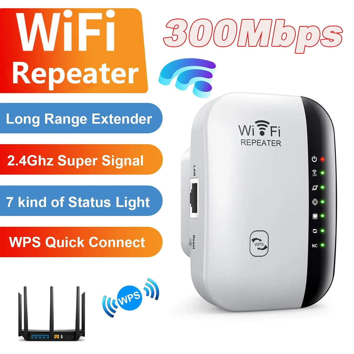 300Mbps WIFI Wi-Fi Repeater Remote 802.11N WiFi Signal Booster Network Amplifier For Home/Office Wireless Repeater